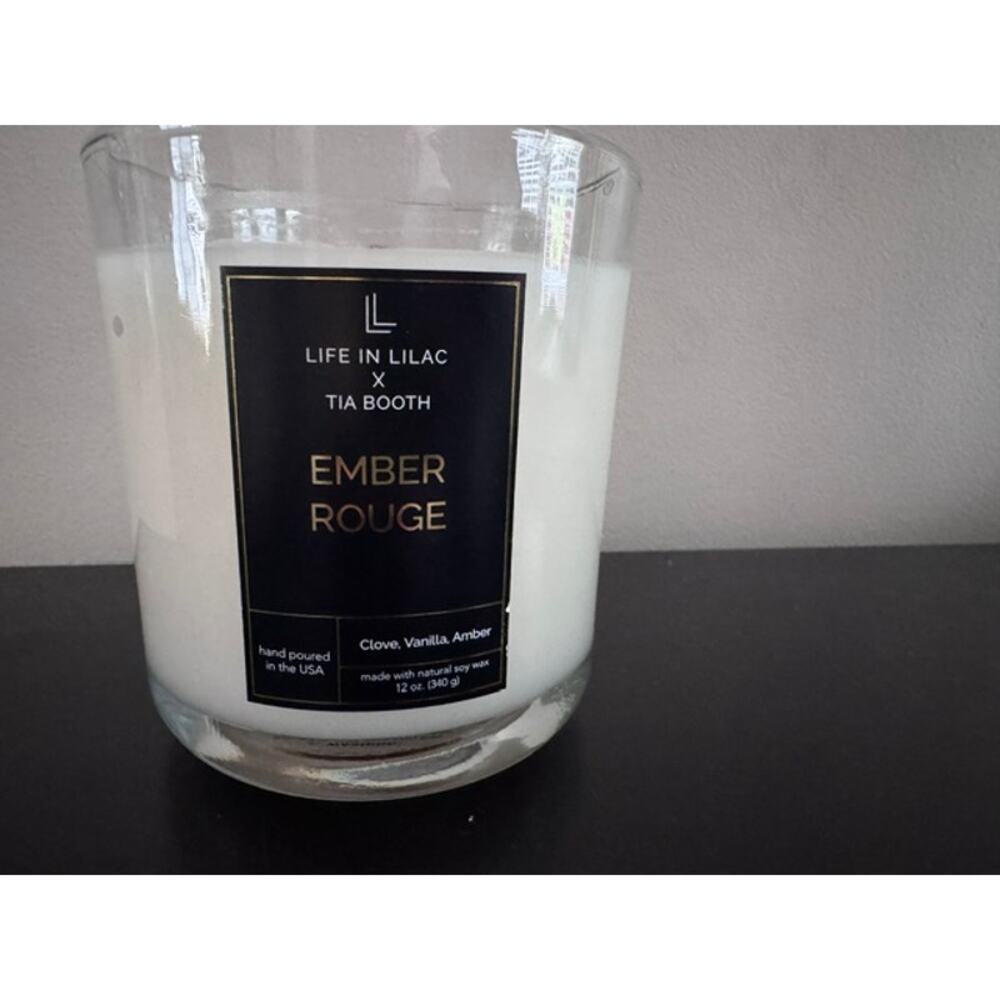Life in Lilac x Tia Booth Ember Rouge 12oz Jar Candle - Picture 4 of 4